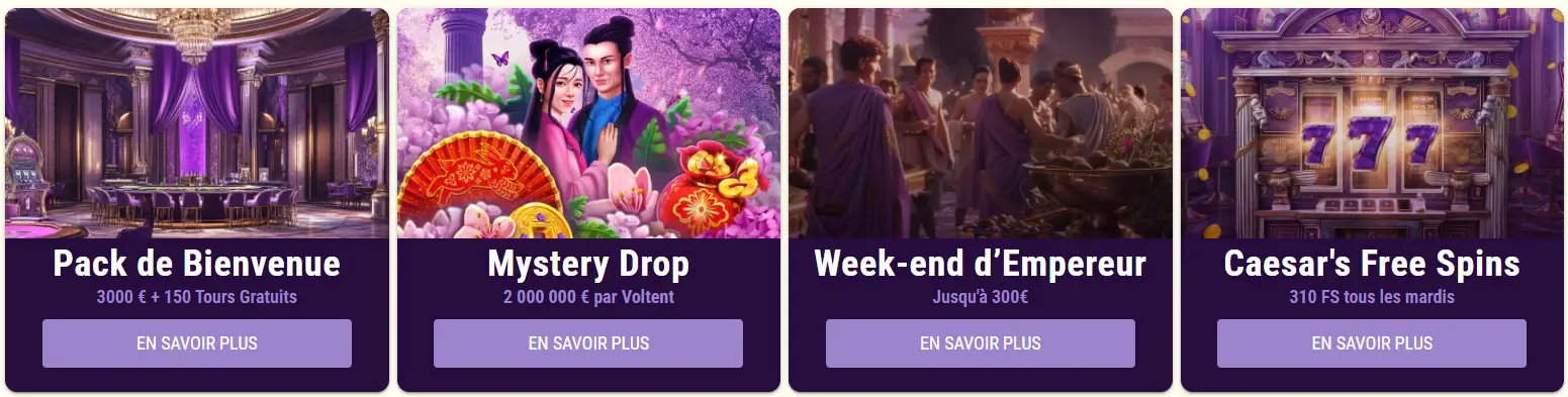 Promotions au JULIUS CASINO